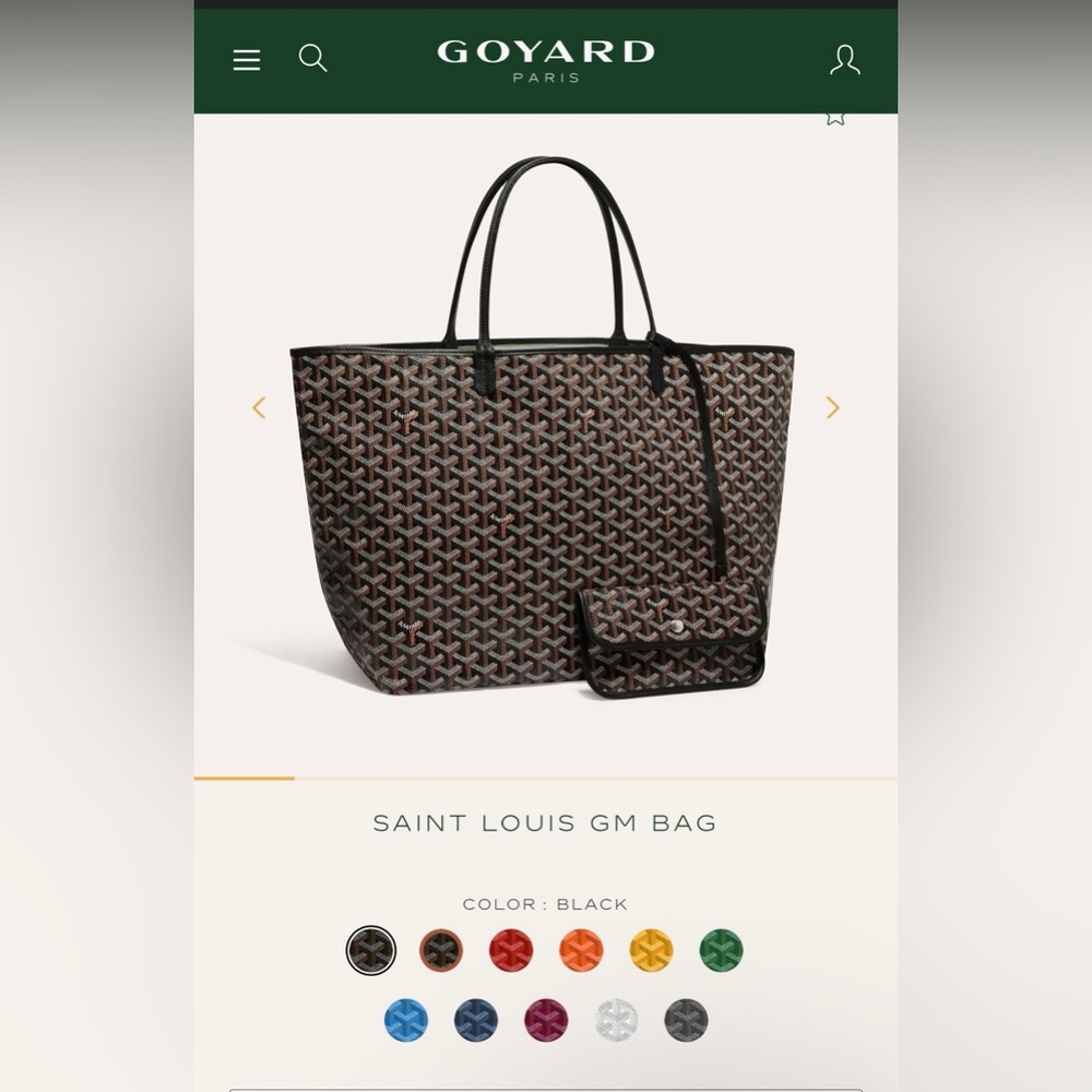 Goyard Saint Louis GM tote, black - Picture 4 of 4